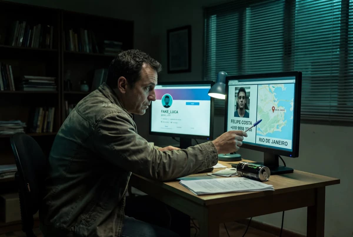 Desmascarar perfis falsos e rastrear golpistas