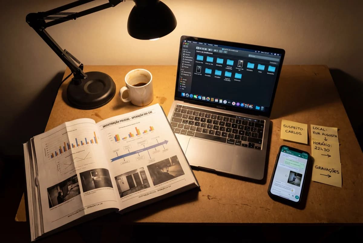 Montar uma investigação completa com relatório profissional